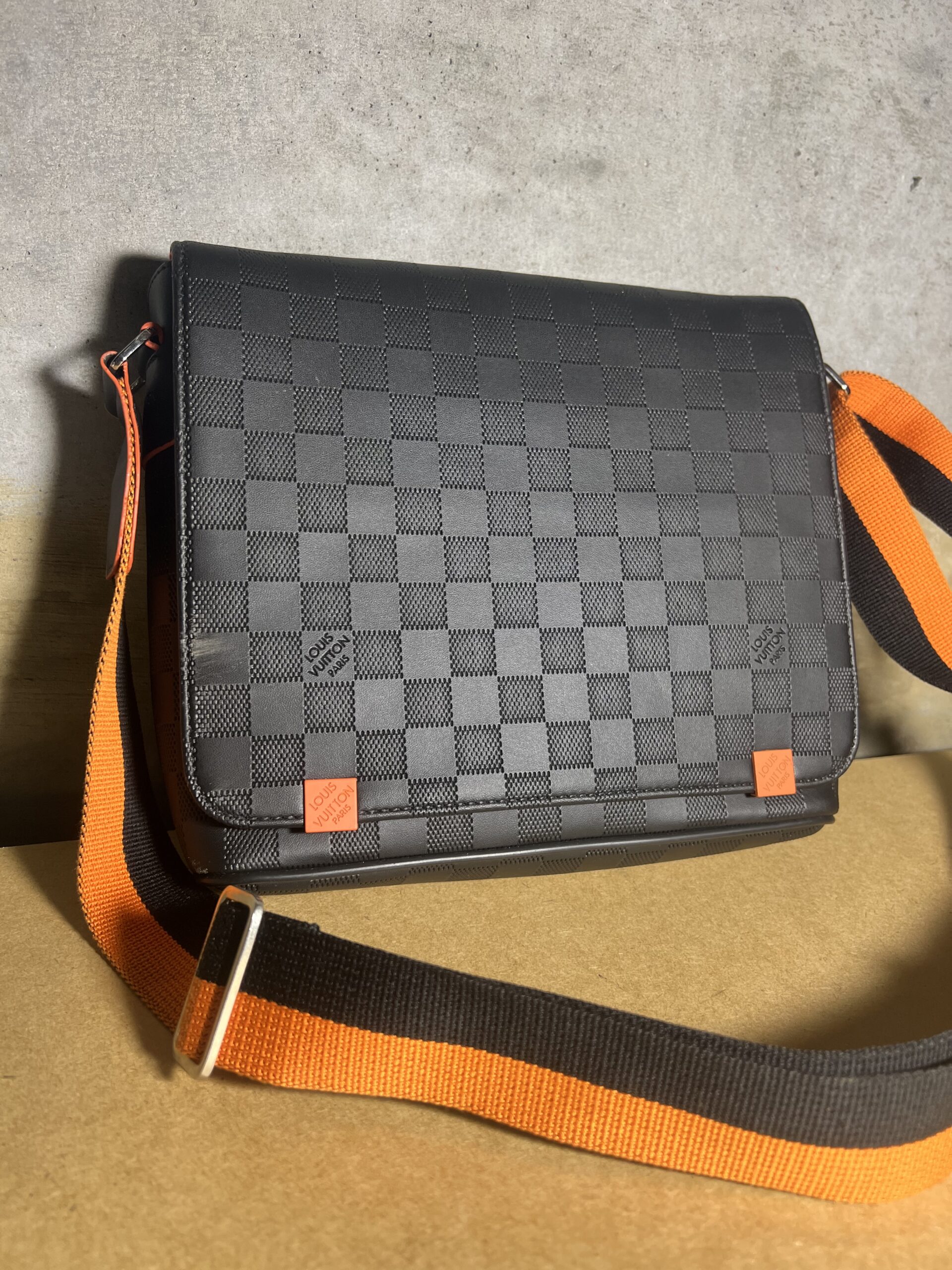 gewoon platform Toeschouwer Louis Vuitton Shoulder Bag Orange Black - FashionMistta